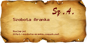 Szobota Aranka névjegykártya